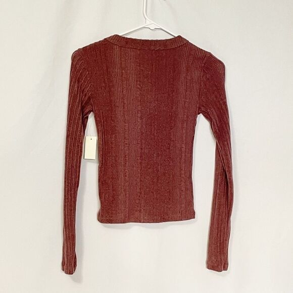 Aeropostale Lilac Ribbed Knit Cardigan XS - Picture 4 of 8